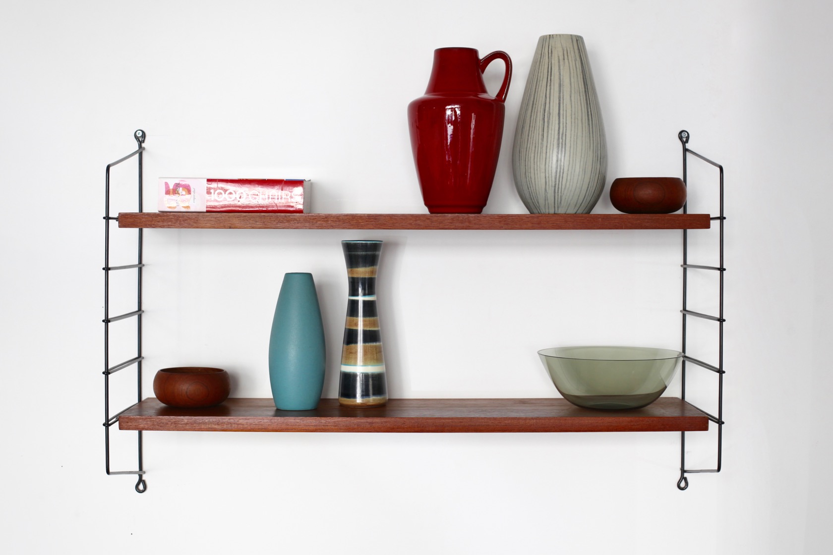 Stringregal in Teakfurnier - raumwunder - vintage wohnen in nürnberg